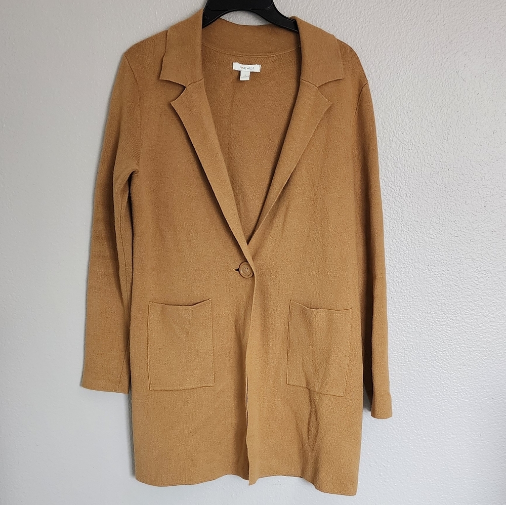 Women's Nine West Lapel Coatigan Sweater